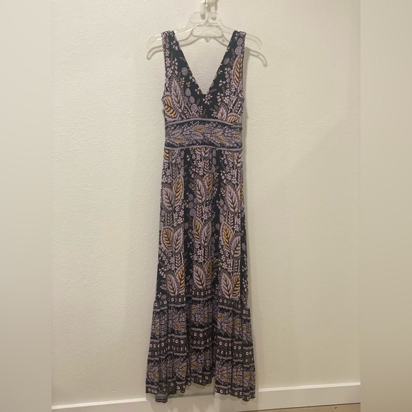 MEAVE Lavender Leafy Bohemian Maxi Dress - Picture 4 of 8